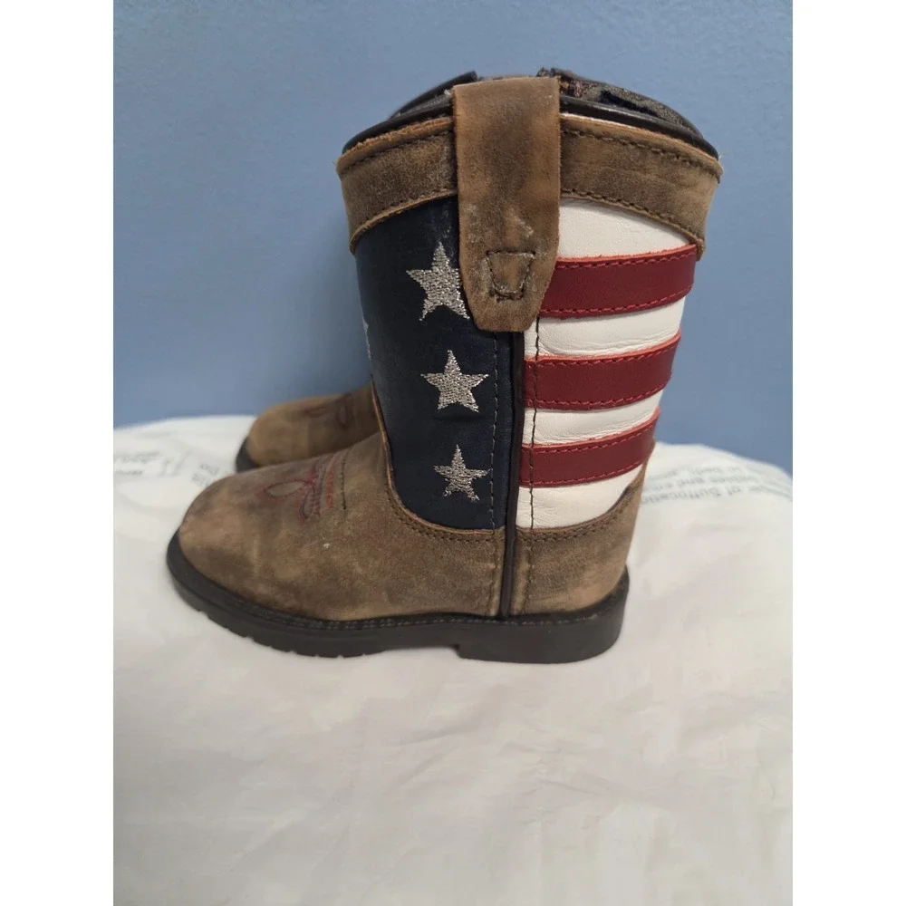 SMOKY MOUNTAIN BOOTS Toddler Stars And Stripes Size 5R Western Boots